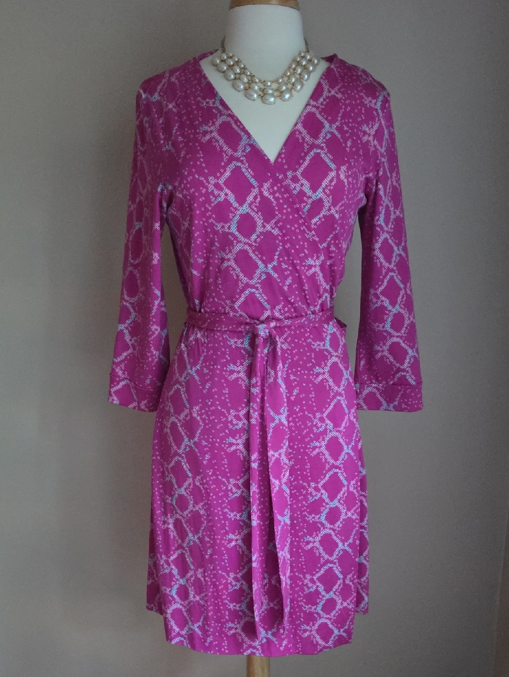NWT Diane von Furstenberg Cotton Silk Wrap Dress Size 12